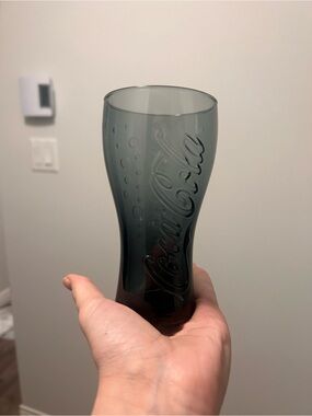 Black coca cola glass